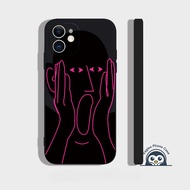 Funny Plum Line Black Person Phone Case For Samsung Galaxy A91 A81 F52 M52 M33 M31 M14 J7 Prime J6 J