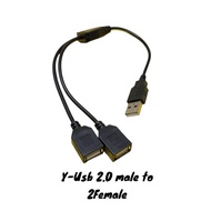 2 in 1 USB Host Y Splitter To Micro Adapter Female Male Cable For Fire TV 3 Or 2nd GEN Light Stick