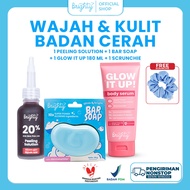 Brighty 20% AHA BHA PHA LHA Peeling Solution X low & Bright Bar Soap X Glow It Up Body Serum (180ml)