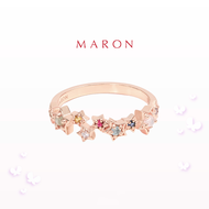 MARON✨ แหวนดาวนพเก้า เสริมดวง | Nine Lucky Stars Eternity Ring เงินแท้ พลอยแท้ ชุบทองชมพู Rose Gold [พร้อมส่ง]