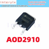 5pcs/ot Brand New Patch AOD2910 D2910 31A/100V N Channel MOS Field Effect Management TO-252