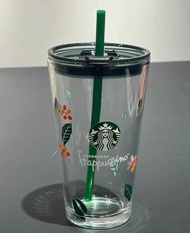星巴克 桌面玻璃吸管杯