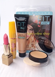Promo Paket Maybelline Fit Me 4 in 1 Bedak &  Foundation Maybelline  + Lipstik Maybelline Matte pada