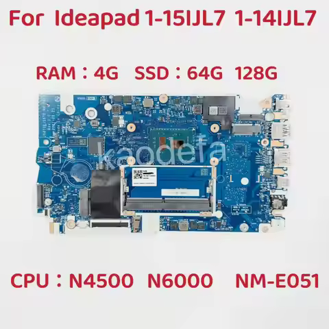 1-14IJL7 Mianboard For IdeaPad 1-15IJL7 Laptop Motherboard CPU N4000 N6000 RAM:4G SSD:64G 128G FRU: 