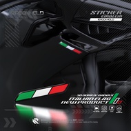 Italian Flag Emblem Sticker | Italian Flag Embossed Sticker