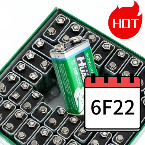 9V 6F22 Alkaline Battery 1100mAh - Compatible with 6LR61, Fit for Multimeter, KTV Microphone, Alarm 