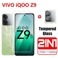 iQOO Z9 4G 5G 2024 Screen Protector 2in1 Full Cover Protective Tempered Glass For iQOOZ9 Z 9 iQOOZ9X