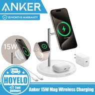 Anker 15W Mag Wireless Charging Station (3-in-1 Stand) Ultra-Fast Charger
