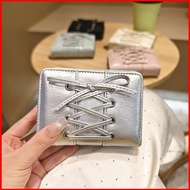 GC2 Cute Wallet For Women Korean Fashion Leather Bow Tie Straps Sweet Edgy Zip Wallet CG2