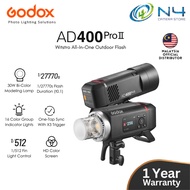 Godox AD400Pro II Outdoor Flash 400Ws TTL HSS, 2.4G, 21.6V 2600mAh Battery, 460 Full-Power Flashes, 