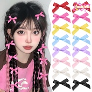 8Pcs/Set Colorful Bowknot Ribbon Hair Clips  - Kids BB Barrettes  - YK2 Style Hair Clips