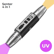 Senter Lampu UV LED 4 In 1 Alat Detektor Uang Palsu Sinar Ultraviolet Recharger Senter Serbaguna-S85