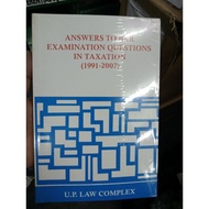 Answer to Bar Exam Questions in Taxation (1991-2007)