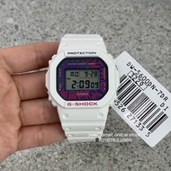 CASIO G-SHOCK DW-5600DN-7 white with a psychedelic pattern face
