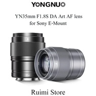 YONGNUO YN35mm F1.8S DA Art E-Mount Auto Focus Lens - Fast, Quiet, Large Aperture