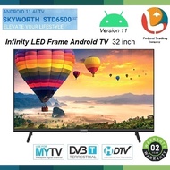 Skyworth 32STD6500 Android11 TV 32STD2000 Digital Television 32" inch Televisyen Digital