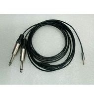 Kabel Canare Original Aux Jack Mini Stereo 3.5 TO 2 Jack Akai Mono 3M