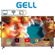 Gell Smart TV Flat Screen Android TV 4K UHD Multiport TV 75 Inches