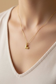 14K & 18K  像素愛心 項鍊 黃K金/白K金/玫瑰金