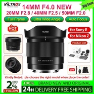 VILTROX 20mm F2.8 / 40mm F2.5 / 50mm F2 / 14mm F4 Camera Lens Full Frame Ultra Wide Angle Auto Focus