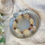 黃水晶隨型/紅髮晶/天然水晶手鍊