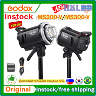 NKLBD Godox MS200V 200W MS300V 300W แฟลชสตูดิโอขนาดกะทัดรัด2.4G โคมไฟอัปเกรดแบบ Monolight ที่ติดตั้ง