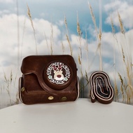 เคสถ่ายรูปแบบหนัง Zhibao สำหรับ Canon G10 G11 G12 G1X G9 แบบครึ่งตัว ไม่ต้องถอดแบตเตอรี่ กระเป๋าถือแ