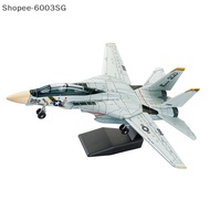 [modamaven] 1:72 Scale F-14 Tomcat Fighter Jet Model - White & ck ABS Plastic Aircraft With Detailed