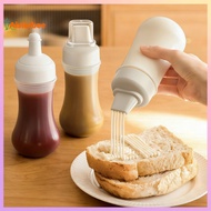 Aislerbee Squeeze Condiment Bottle with Measuring Markings 1/5 Nozzles Drizzle Bottle for Ketchup Sa