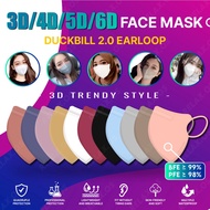 Medishield Duckbill Mask Pro Max 6D 2.0 Adult Mask 4ply Earloop Mask Face Mask