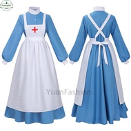 [Ready Stock]Halloween nurse cosplay Costume Nurse Uniform Dress Apron Drama Performance Outfit cosp