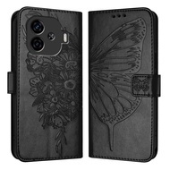 Ready to ship Embossed Butterfly Leather Phone Case For vivo iQOO Z9 / iQOO Z9 Turbo 5G/vivo iQOO Z9