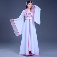 WGB 【Ready Stock】Ancient Chinese Costume Fairy Cosplay Women Girl Hanfu Dress Embroidery Floral Kids