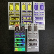 Ohlins Logo Reflective Sticker Colorful Laser Reflective Sticker Motorcycle Electric Vehicle Shock Absorber Logo Reflective Sticker Reflective Waterproof Sticker Modified Accessories