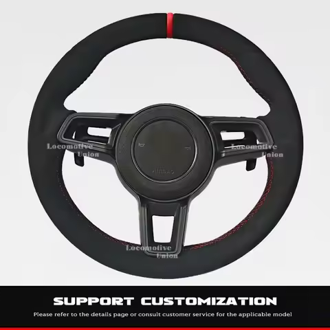 Leather Steering Wheel Plug and Play for Porsche Cayenne Boxster Panamera Cayman 911 991 992 970 997