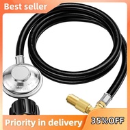 6 Feet Propane Regulator Hose for  17 & 22 Inch Tabletop Griddle Propane Regulator Hose 90 Degree El