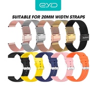 EYD smart watch strap 22mm tali jam model silikone sport rubber Original Strap Silicone Magnetic Steel Band for Huawei Samsung Apple Smart Watch Q15 RUSH S GTS GT2 Smartwatch Strap WH07 Jam Kain Silicone Universal smartwatch strap