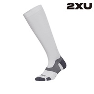 2XU Unisex Vectr Light Cushion Full Length Socks - White / Grey