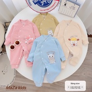 MAZA one-piece bodysuit made of thermal felt, solid color, soft and warm for babies 0-9m MZ.BLTD311