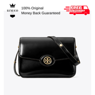 [Luxuco] Tory Burch Black 143122 Robinson Spazzolato Convertible Shoulder Bag Women Handbag