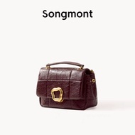 Songmont Small Medium Chocolate Bag Series songmont Lock Design One Shoulder Crossbody Cowhide Chain