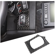 PIUGILH Car Engine Start Stop Button Cover Carbon Fiber Engine Push Start Ignition Switch Sticker In