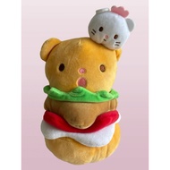 Burger cat soft toy/fast food plushie (Fun Claw) Brand New