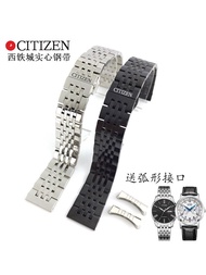 Citizen Eco-Drive Watch Strap Small Blue Needle AO9000 Steel Strap Men's And Women's Solid Stainless Steel Bracelet Accessories 20 22mm