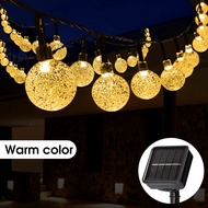 Crystal Solar String LightsChristmas lightsSuper Bright Solar Lights Outdoor 8 Lighting Modes Solar