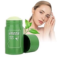 Green Mask Stick, Green Tea Clay Mask, Deep Cleaning for Oil Control, Blackheads Removal, Moisturises and Controls Oil, Regulates Water