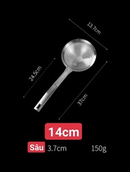 Vợt Vá Inox 304 Không Gỉ LOẠI ĐÚC NGUYÊN KHỐI Dày 9mm. HÀNG CAO CẤP TỪ 12CM Đến 18CM. Rây Vá Vớt Rau