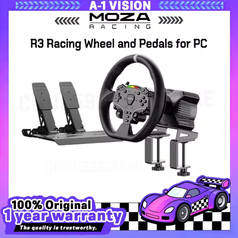 MOZA R3 for PC Racing Wheel & Pedals Bundle high-performance direct-drive sim racing with exceptiona