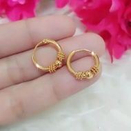 JEWELRY Children's gypsy pentol earrings titanium gold anti-rust ANGGI ACCESSORIES03 anting budak pe