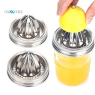2 Piece Jar Stainless Steel Juicer Lid Citrus Reamer Citrus Juicer Wide Mouth Cover For  Jar Lemon J